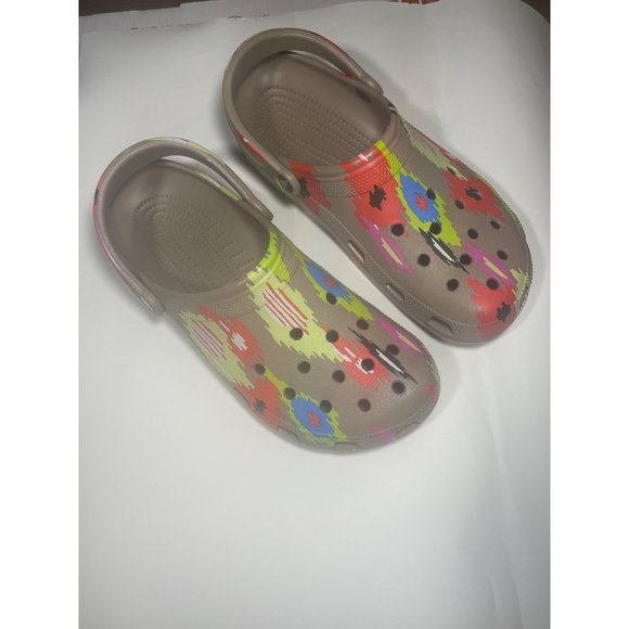 Crocs Men  Classic Clog Size 12 Brown Multicolor Aztec main image 7